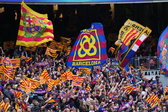 Fans van FC Barcelona in Camp Nou
