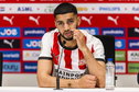 Ismael Saibari tijdens een persconferentie