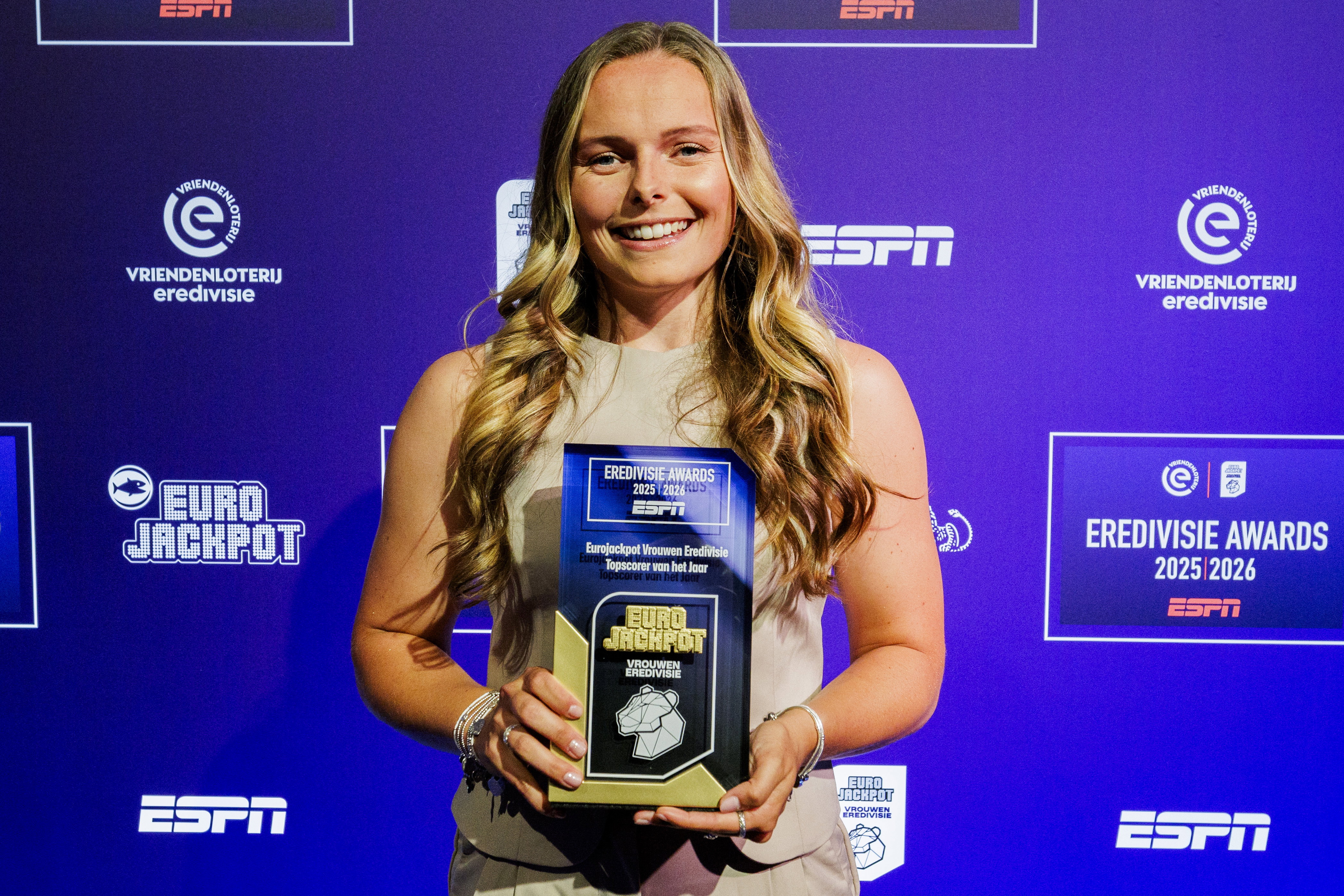 Jaimy Ravensbergen bij de Eredivisie Awards