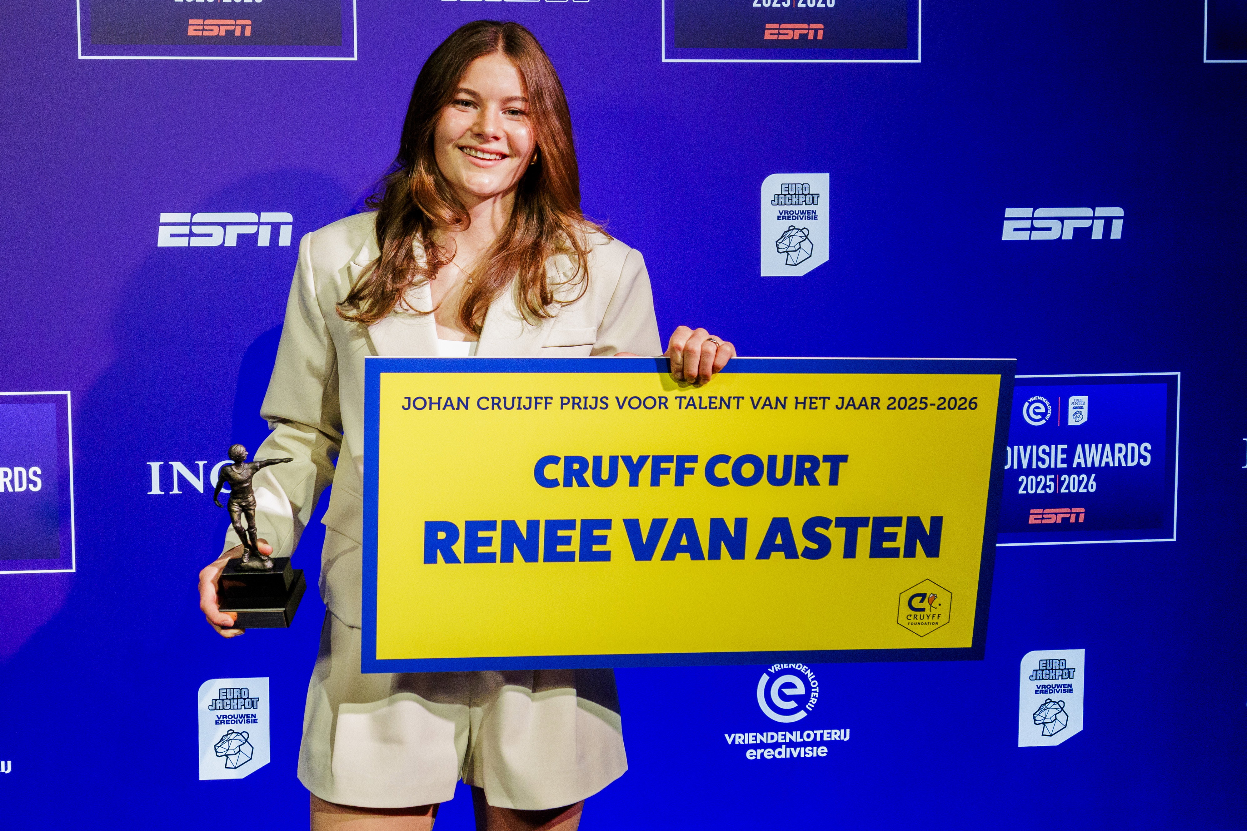 Renee van Asten is Johan Cruijff Talent van het Jaar