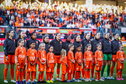 De OranjeLeeuwinnen tijdens het Wilhelmus