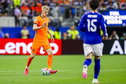Jan Paul van Hecke in actie namens Oranje tegen Japan