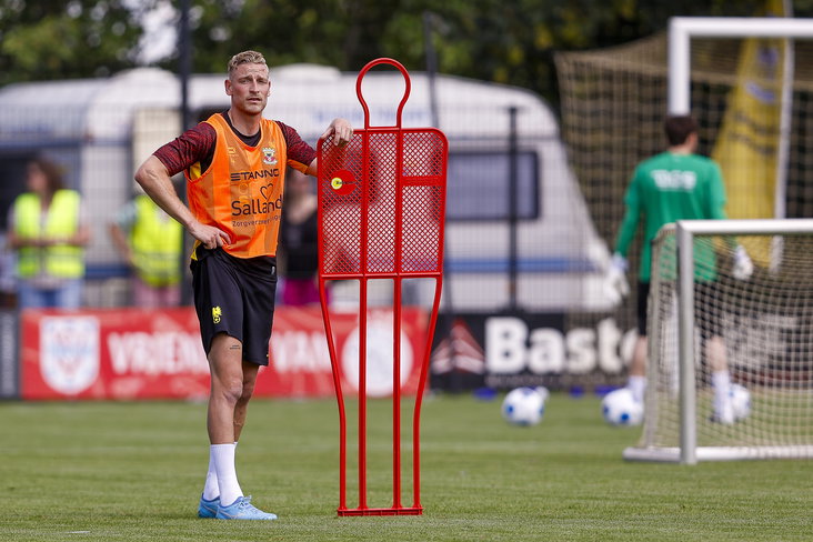 Joris Kramer bij de eerste training van Go Ahead Eagles