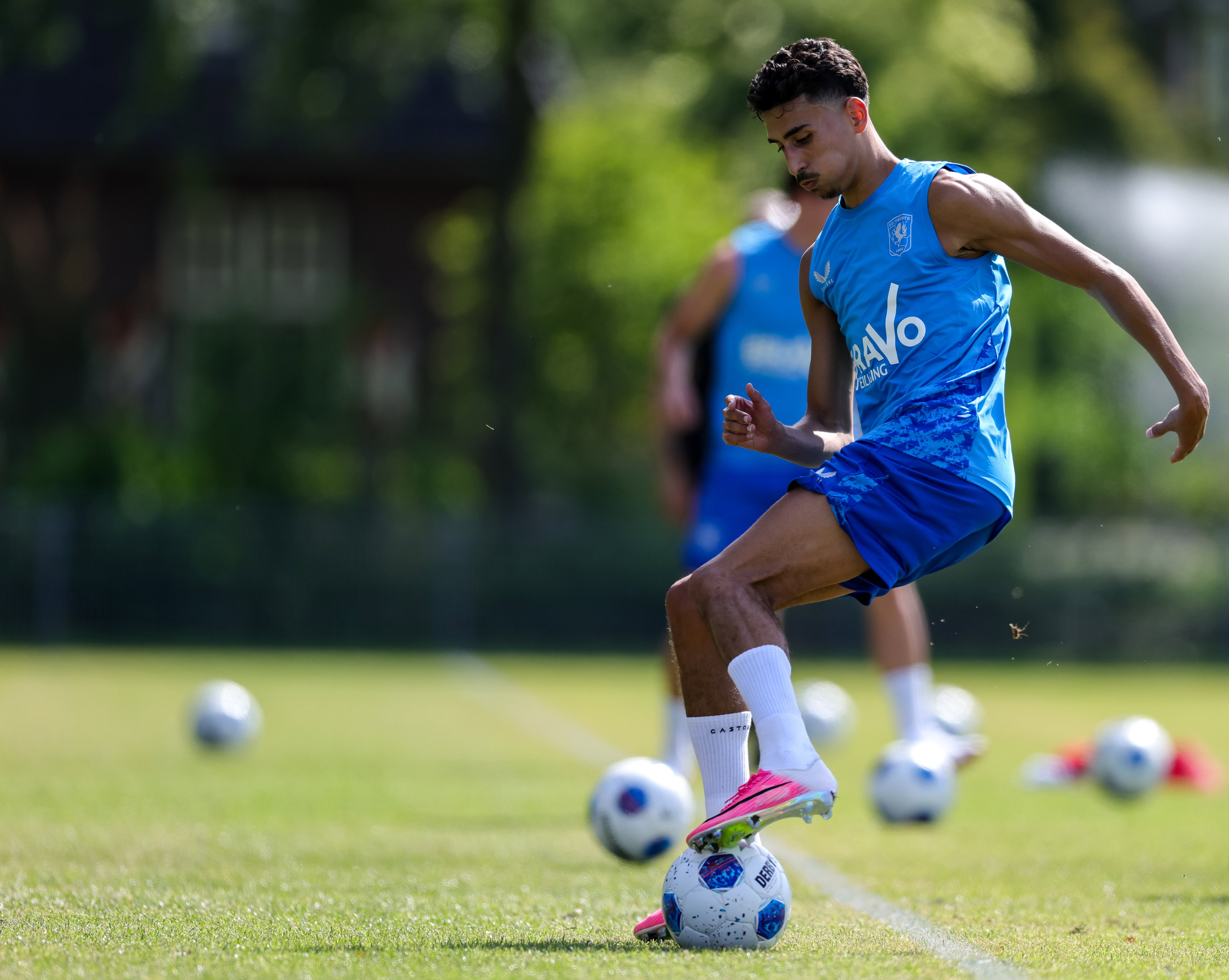 Younes Taha tijdens de eerste training