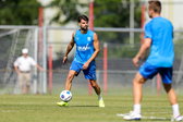 Robin Pröpper op de training van FC Twente