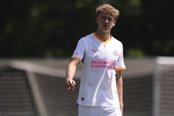 Sven Mijnans bij zijn officieuze debuut voor PSV