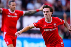 Daan Rots na zijn treffer tegen FC DAC