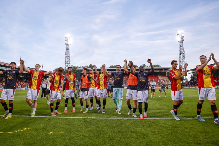 Go Ahead Eagles viert de overwinning op Willem II