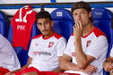 Younes Taha en Sam Lammers op de bank