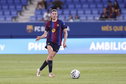 Renee van Asten in het shirt van FC Barcelona