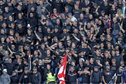 Fans van Feyenoord in het uitvak
