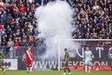 Vuurwerk op het veld bij FC Utrecht - Go Ahead Eagles
