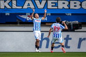 Nolhan Courtens juicht na zijn goal