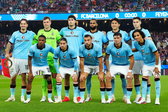 Feyenoord in het uitduel tegen FC Barcelona