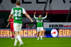 Ayoub Ouarghi juicht na zijn goal