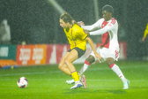 Jinairo Johnson in actie namens Jong Ajax tegen VVV-Venlo
