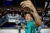 Bernt Klaverboer bij de fans