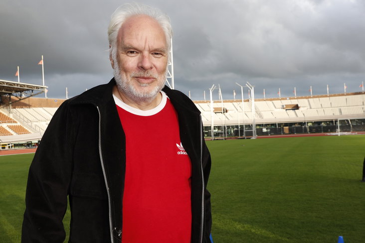 Nico Dijkshoorn in het Olympisch Stadion