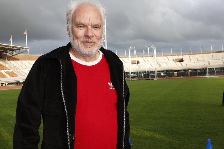 Nico Dijkshoorn in het Olympisch Stadion