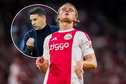 Kasper Dolberg, met Míchel Sánchez in de inzet