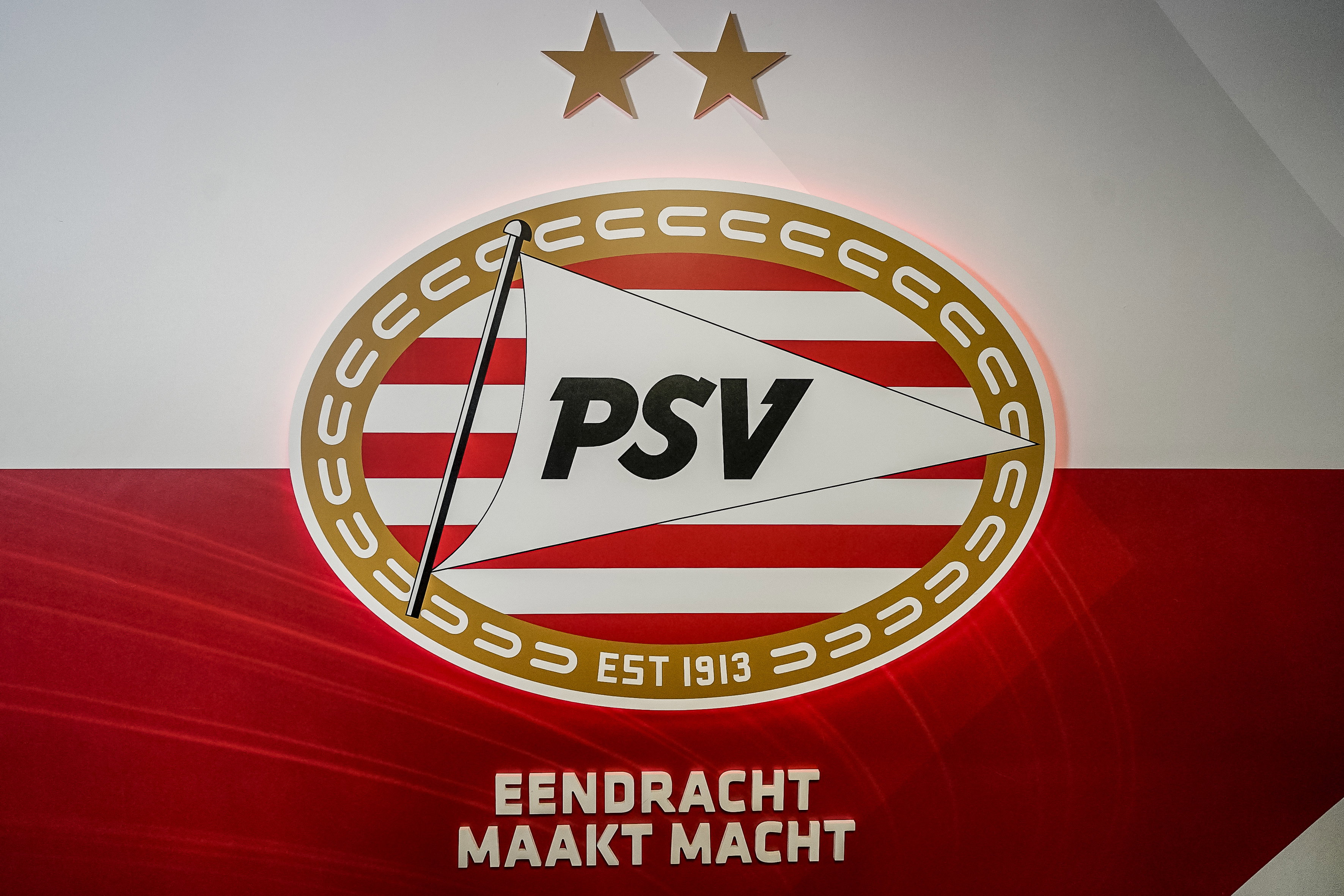 Het logo van PSV