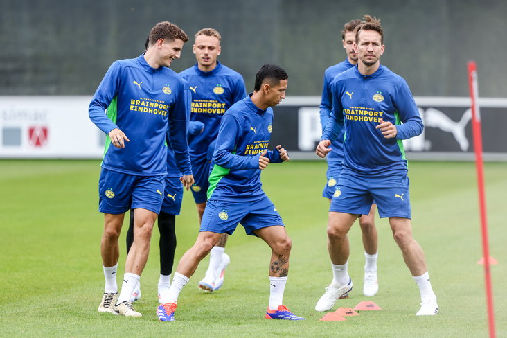 PSV'ers op de eerste training van 2024/2025