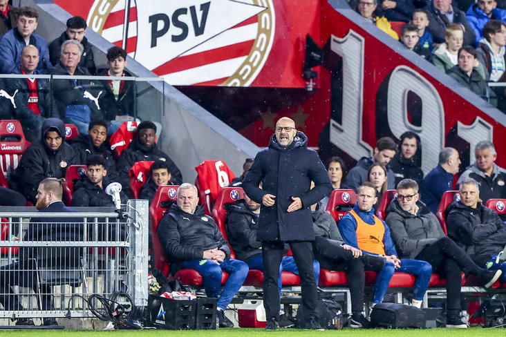 Peter Bosz tegen FC Twente in het Philips Stadion