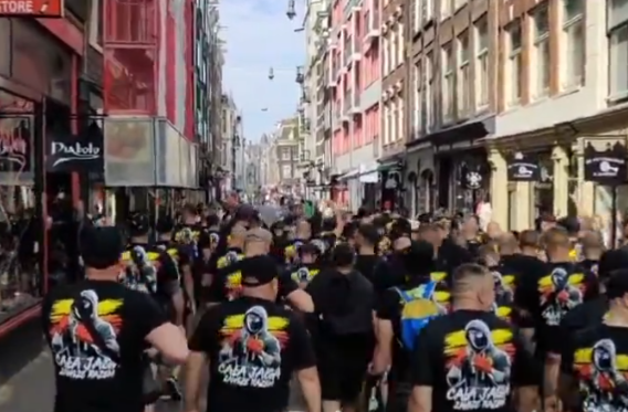 Poolse supporters in Amsterdam