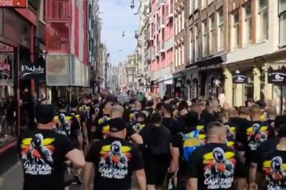 Poolse supporters in Amsterdam