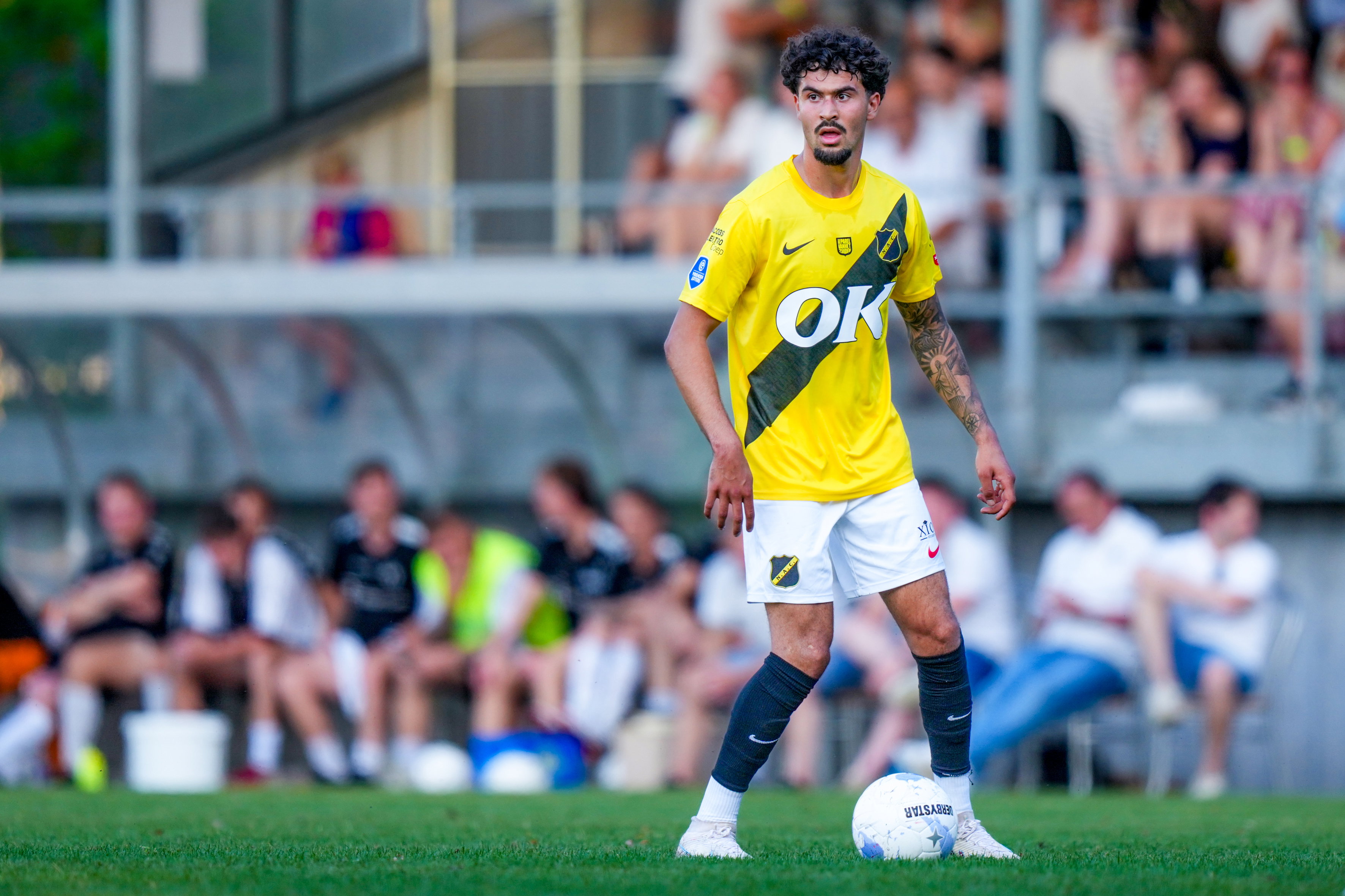 Rio Hillen tijdens een oefenduel