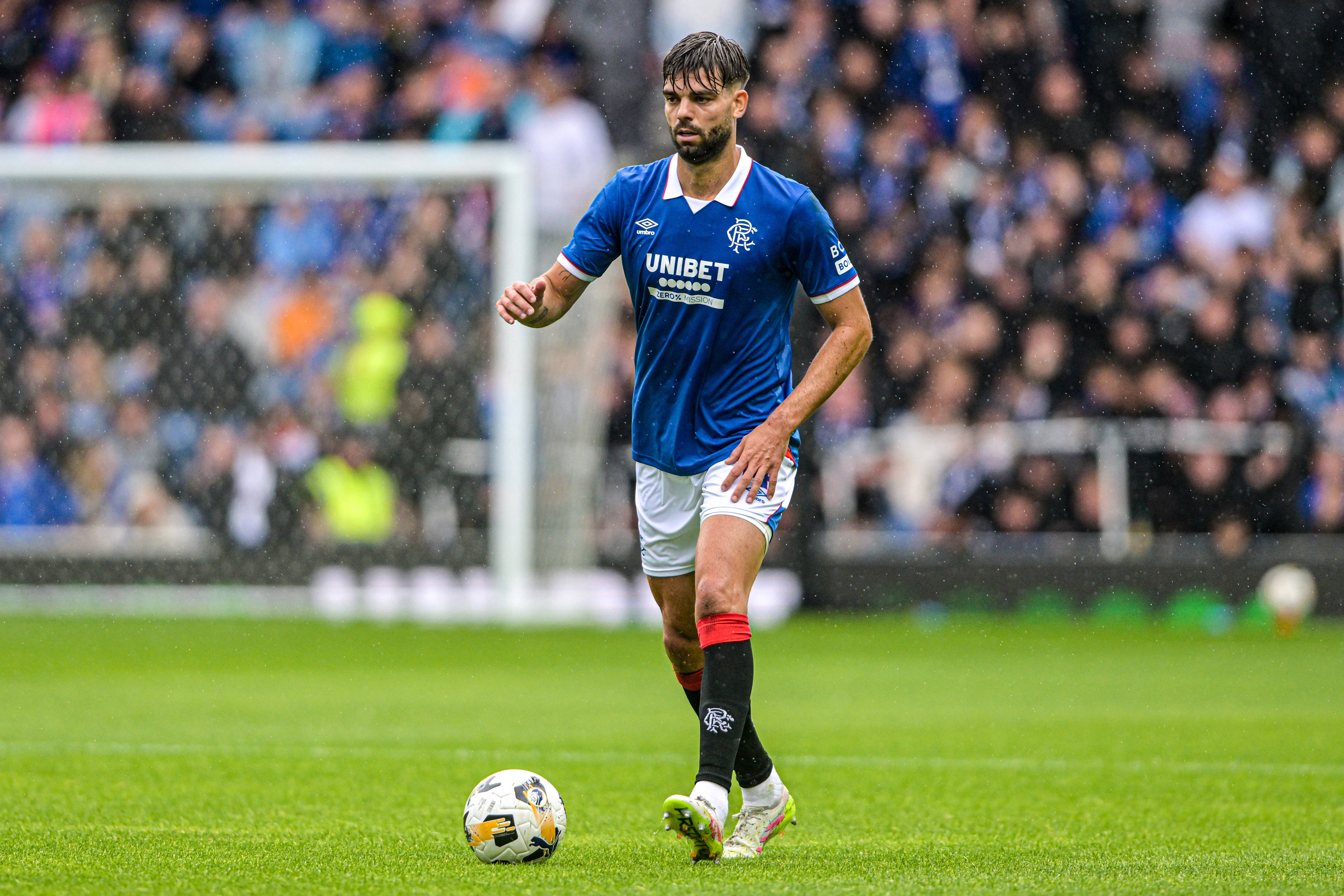 Robin Propper tijdens de voorbereiding bij Rangers FC