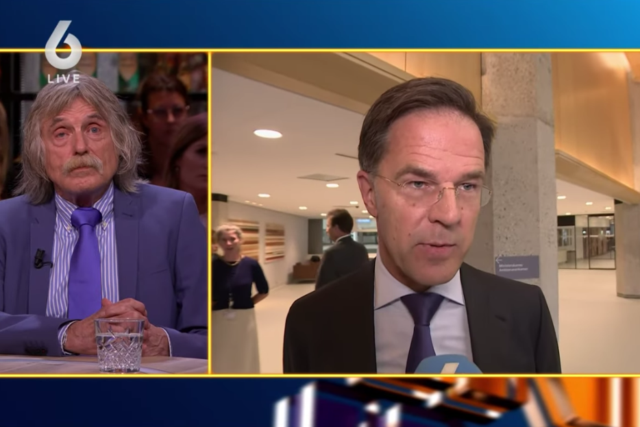 Johan Derksen en Mark Rutte