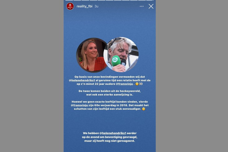 Het bericht van Reality FBI