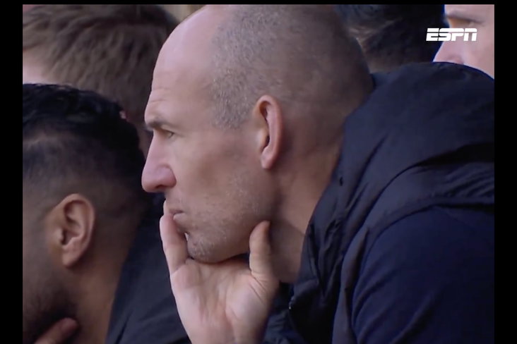 Arjen Robben is aanwezig bij FC Twente - Ajax