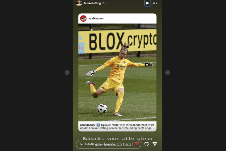 De Instagram Story van Femke Liefting