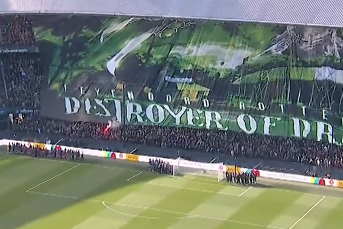 Het spandoek van Feyenoord