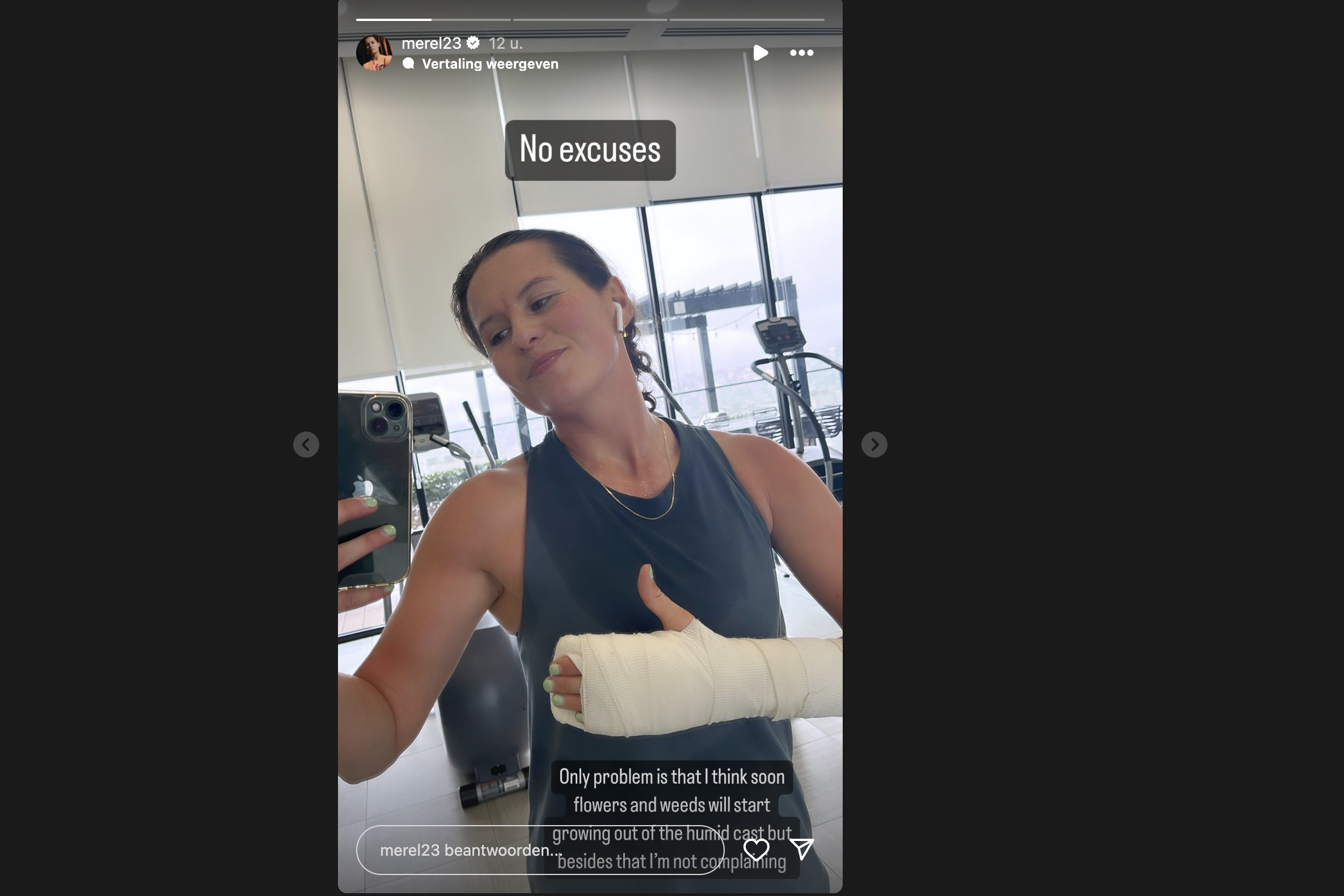 De Instagram Story van Merel van Dongen