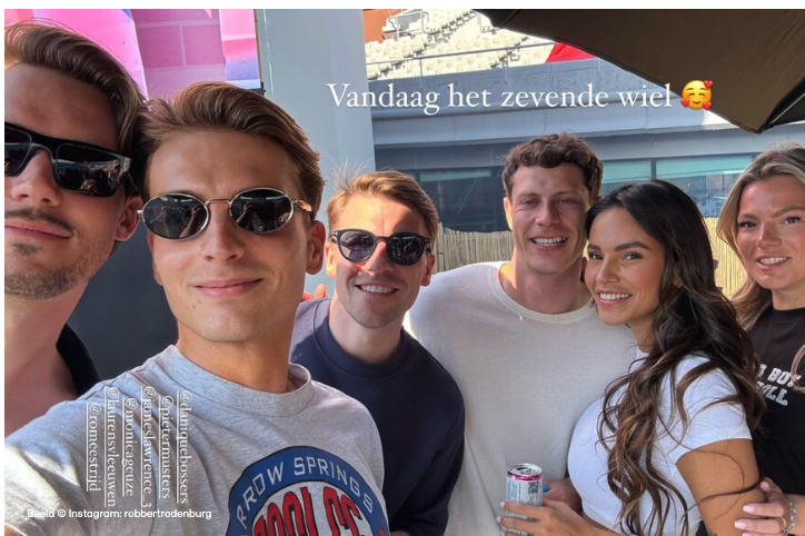 Monica Geuze met haar nieuwe vriend James Lawrence