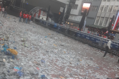 De Markt in Eindhoven, na de kampioenswedstrijd