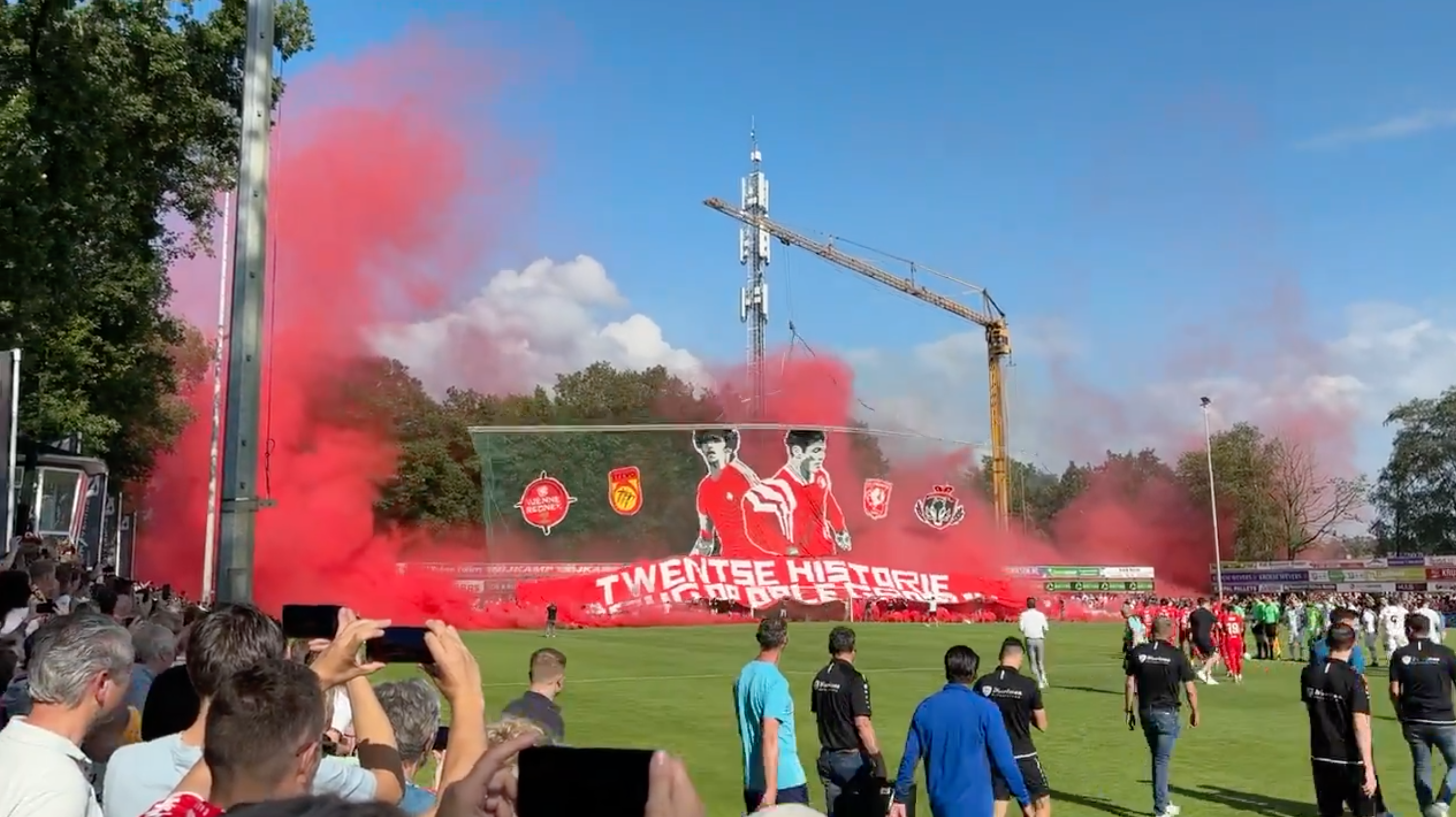Sfeeractie tijdens STEVO-FC Twente