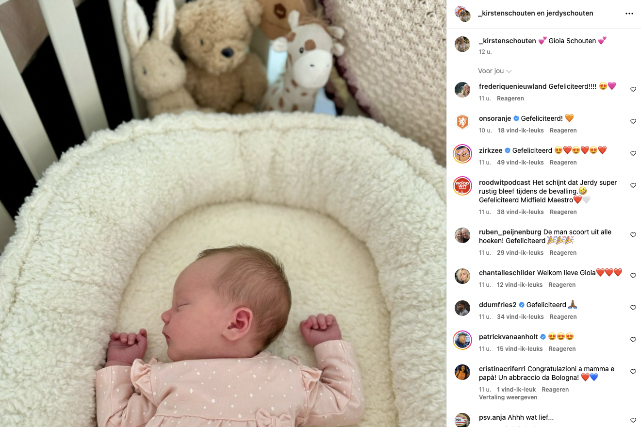 De Instagram-post van Kirsten Schouten