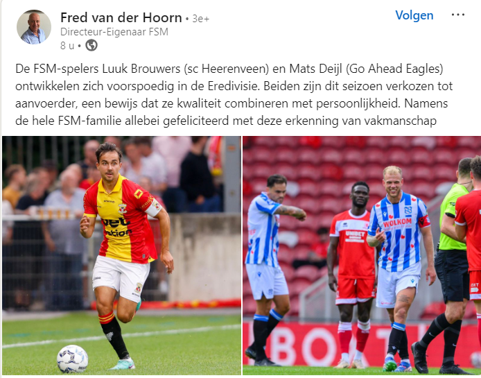 Luuk Brouwers, nieuwe SC Heerenveen-aanvoerder?