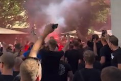 Fans van FC Twente in Salzburg