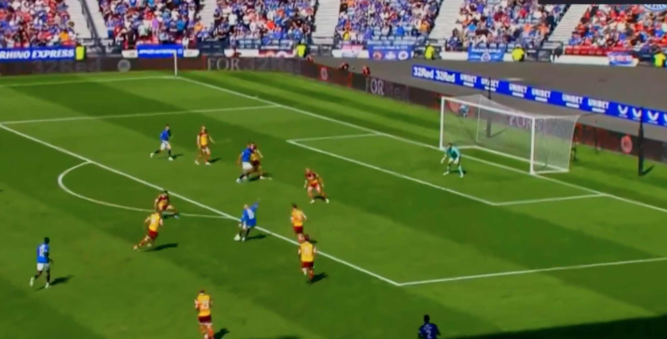 Vaclav Cerny scoort tegen Motherwell