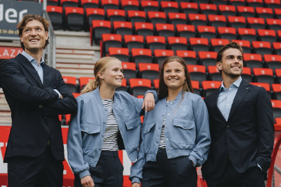 Sam Lammers, Sophie Proost, Kayleigh van Dooren en Bart van Rooij
