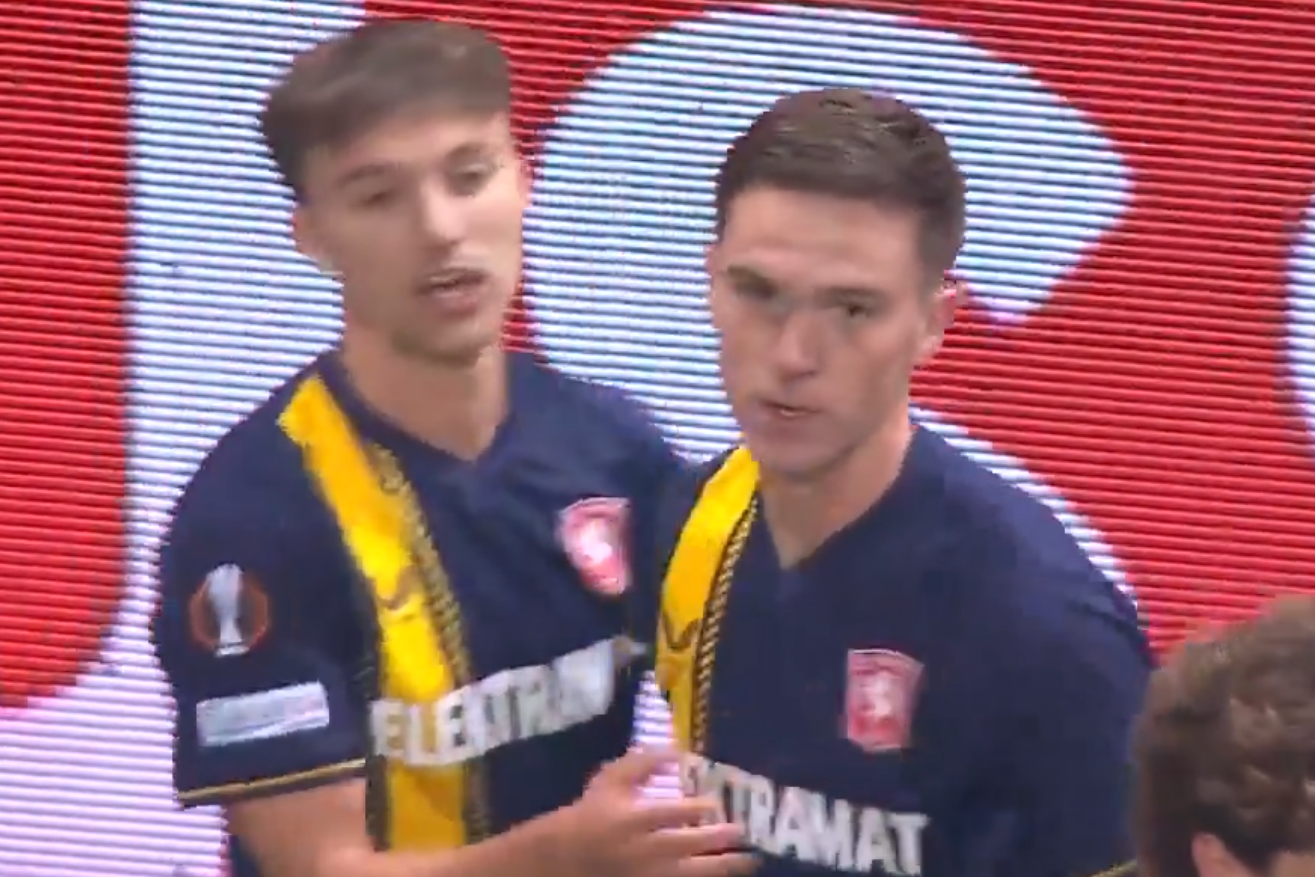 Youri Regeer en Daan Rots na de 0-1 tegen Nice