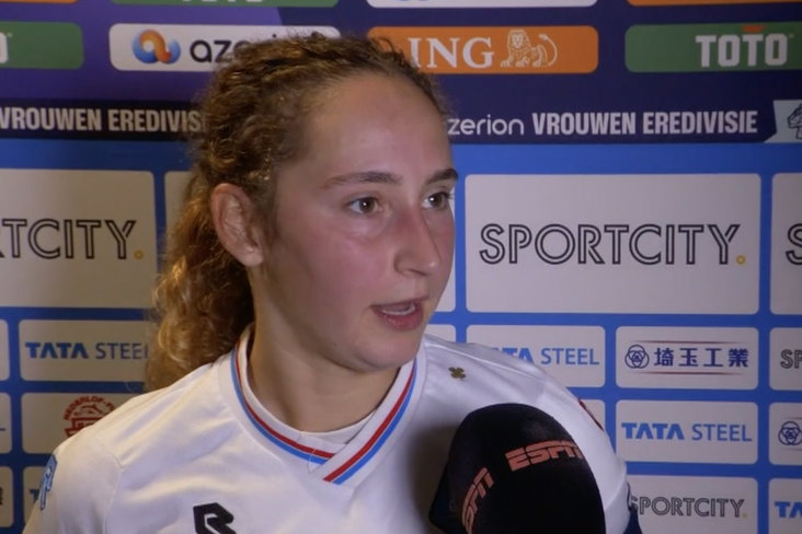 Soraya Verhoeve (Telstar) staat ESPN te woord
