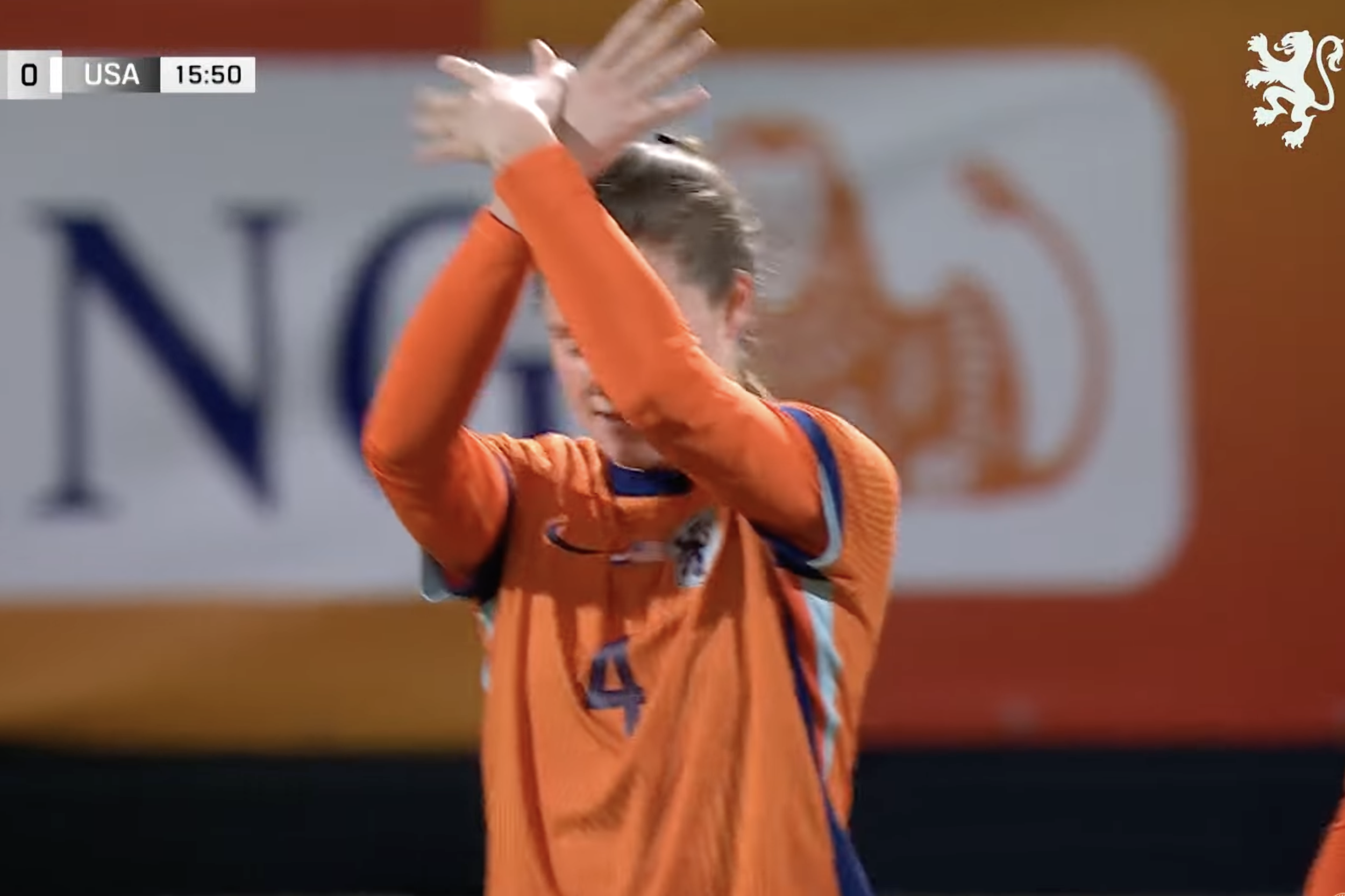 Het juichgebaar van Veerle Buurman
