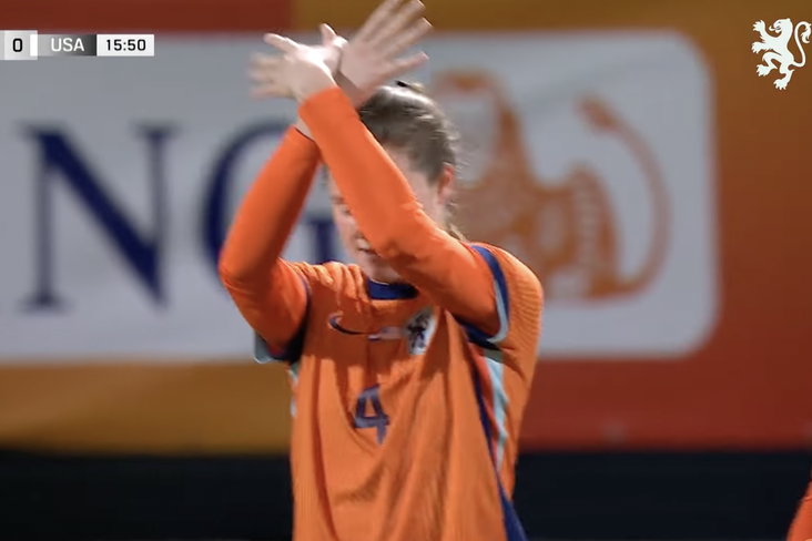 Het juichgebaar van Veerle Buurman