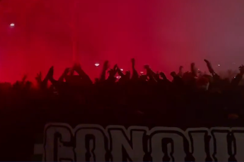 Corteo door de fans van Feyenoord